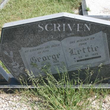 SCRIVEN George 1920-1990 &amp; Lettie 1925-
