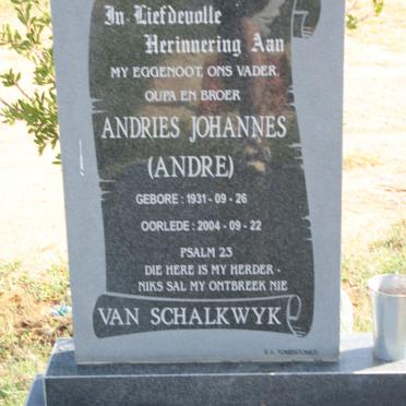 SCHALKWYK Andries Johannes 1931-2004