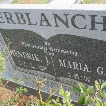 TERBLANCHE Hendrik J. 1925-1997 &amp; Maria G.E. 1928-19??