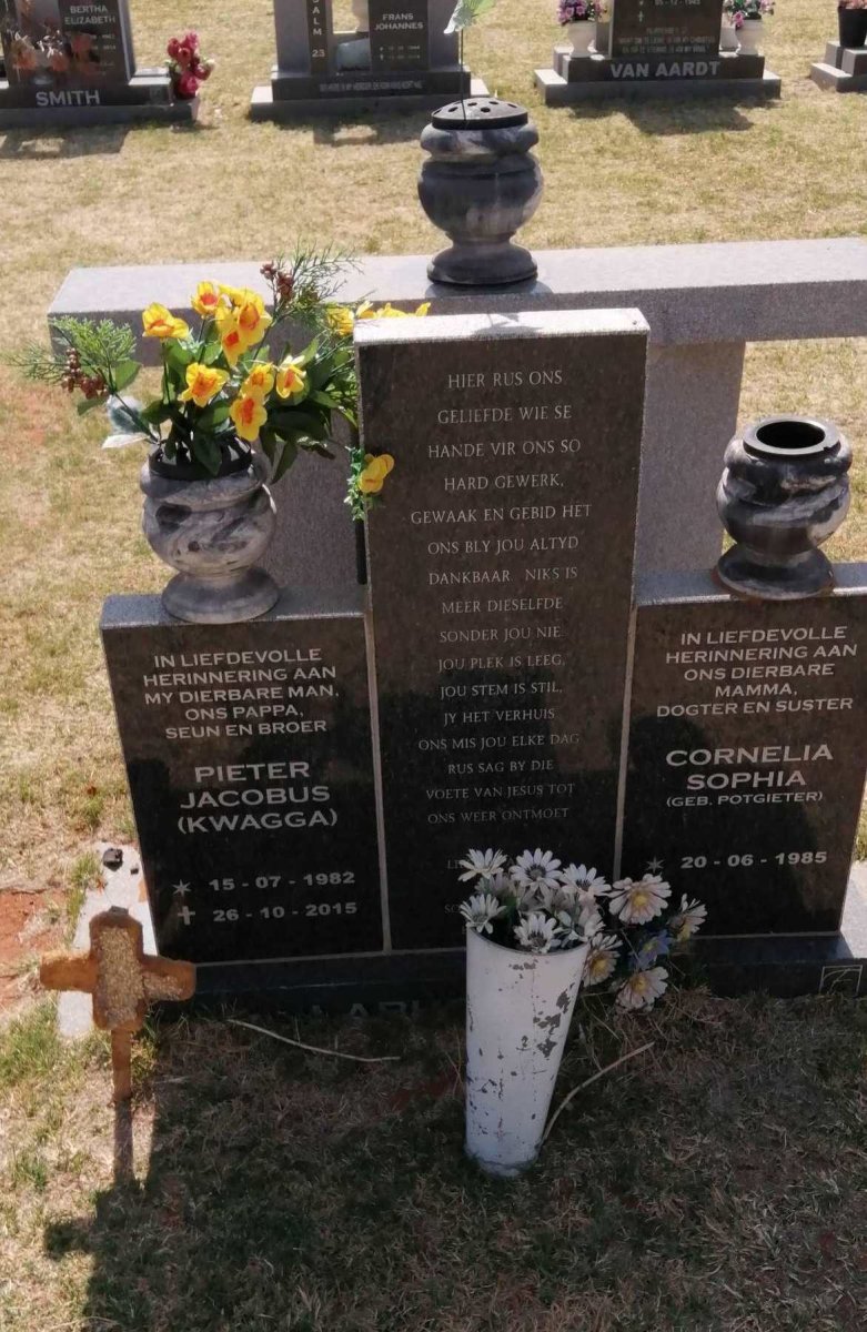 ? Pieter Jacobus 1982-2015 &amp; Cornelia Sophia POTGIETER 1985-