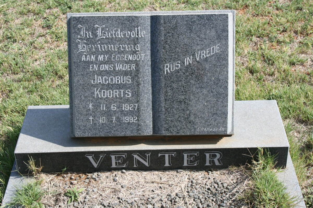 VENTER Jacobus Koorts 1927-1992