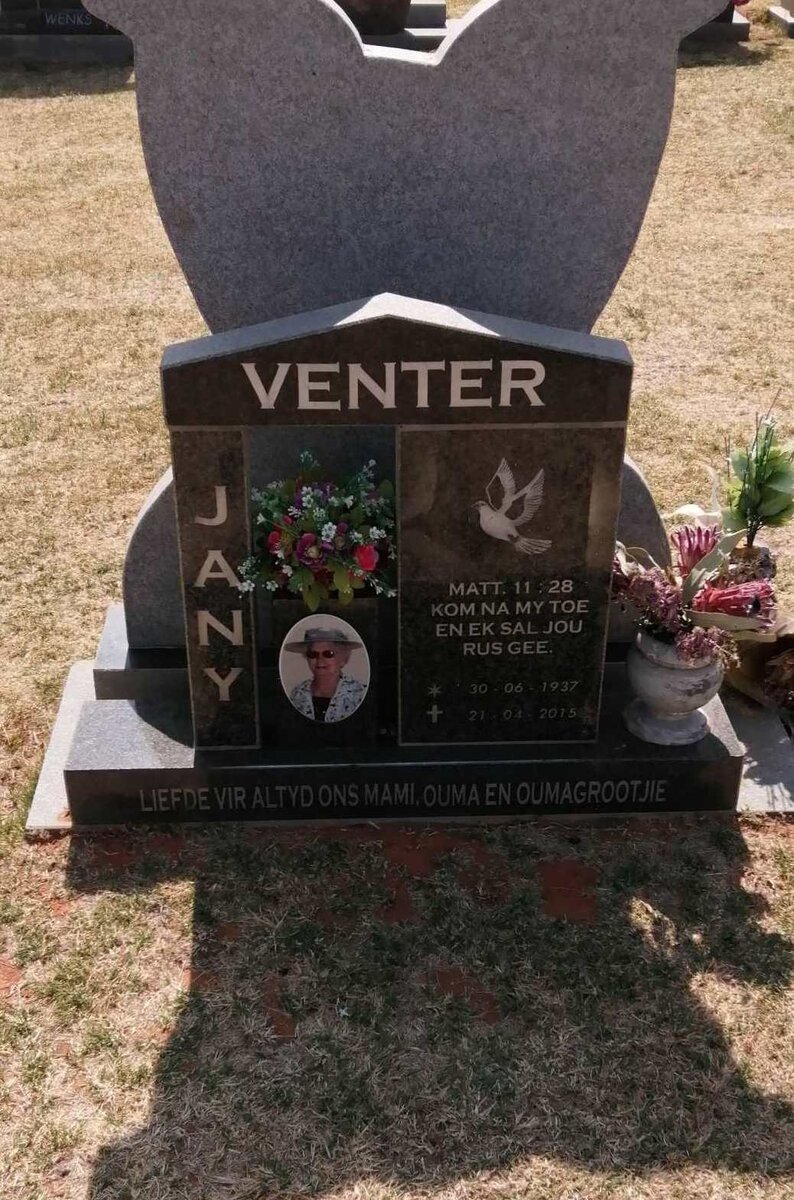 VENTER Jany 1937-2015