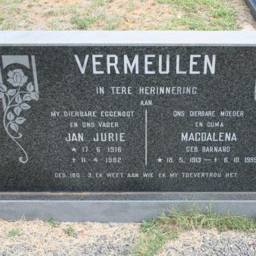 VERMEULEN Jan Jurie 1916-1982 &amp; Magdalena BARNARD 1913-1999