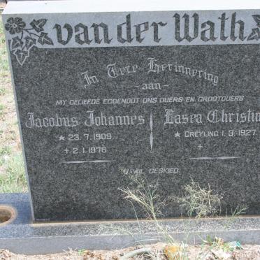 WATH Jacobus Johannes, van der 1909-1976 &amp; Lasea Christina GREYLING 1927-
