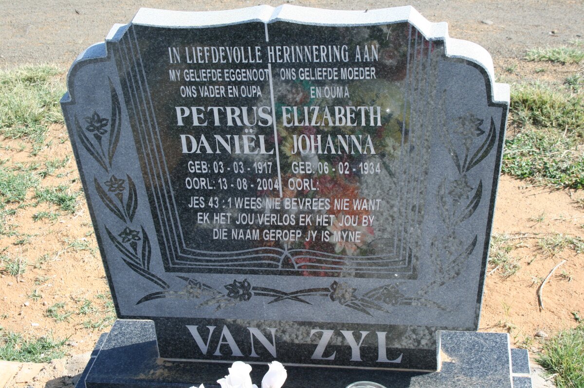 ZYL Petrus Daniel, van 1917-2004 &amp; Elizabeth Johanna 1934-
