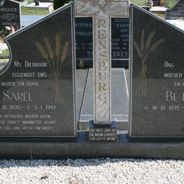 RENSBURG Sarel, van 1925-1997 &amp; Betsie 1935-