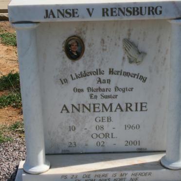 RENSBURG Annemarie, Janse van 1950-2001