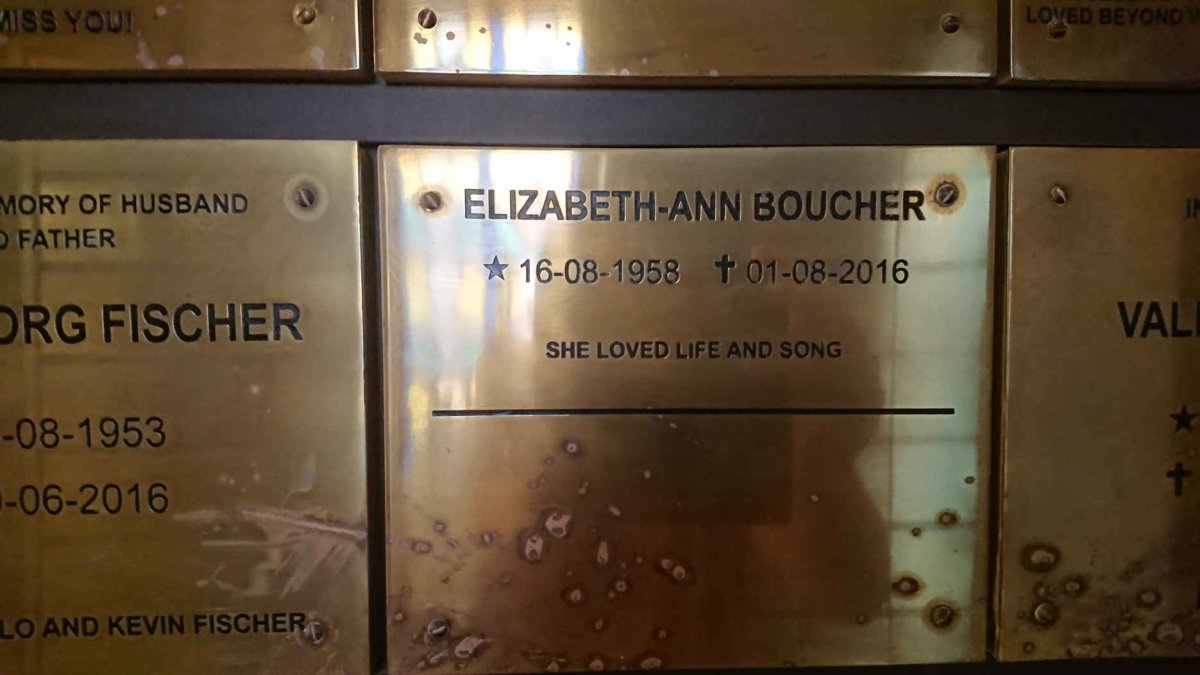 BOUCHER Elizabeth-Ann 1958-2016