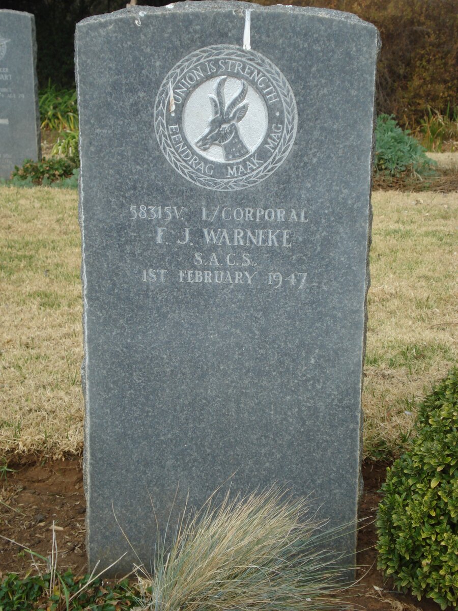 WARNEKE F.J. -1947