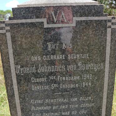 ASWEGEN Wynand Johannes, van 1942-1944