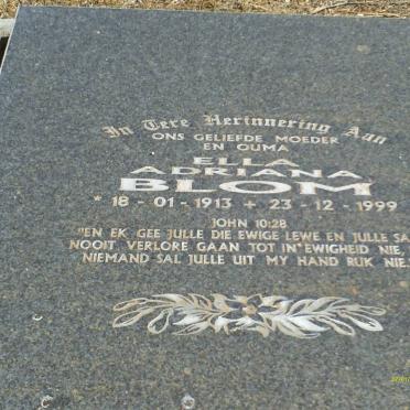 BLOM Ella Adriana 1913-1999