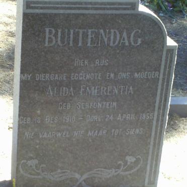 BUITENDAG Alida Emerentia nee SERFONTEIN 1910-1955
