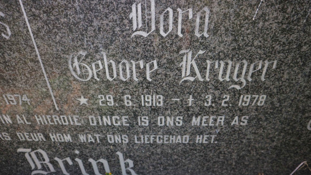 BRINK Diederick Jacobus 1902-1974 &amp; Dora KRUGER 1913-1978