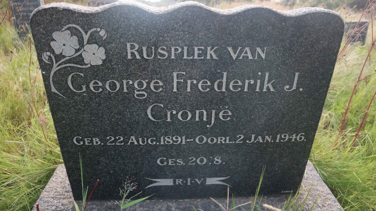 CRONJE George Frederik J. 1891-1946