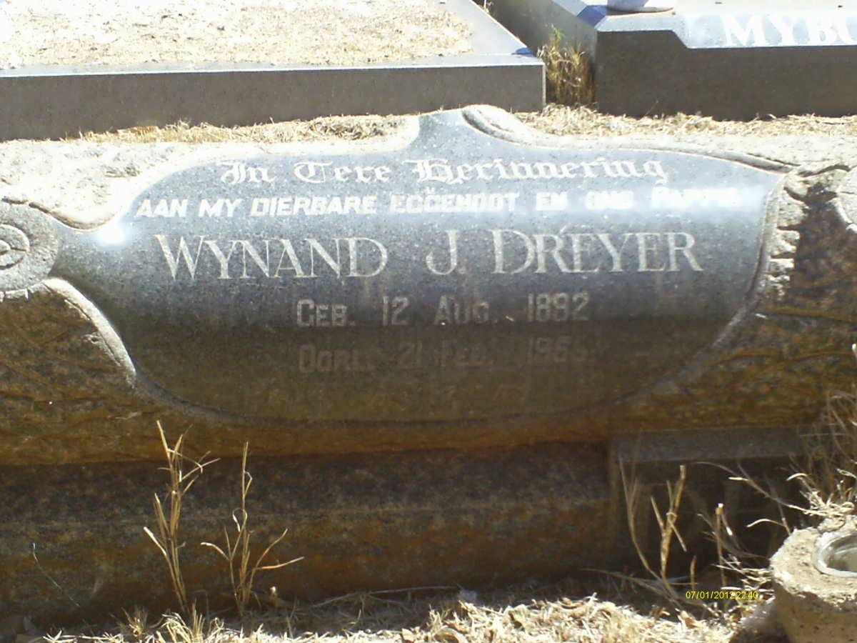 DREYER Wynand J. 1892-1955