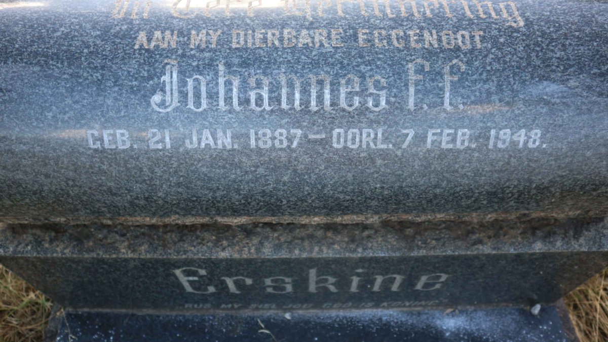 ERSKINE Johannes F.F. 1887-1948