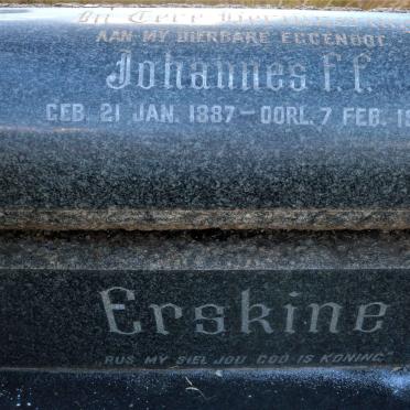 ERSKINE Johannes F.F. 1887-1948