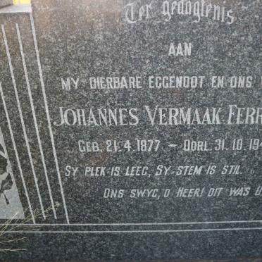 FERREIRA Johannes Vermaak 1877-1948