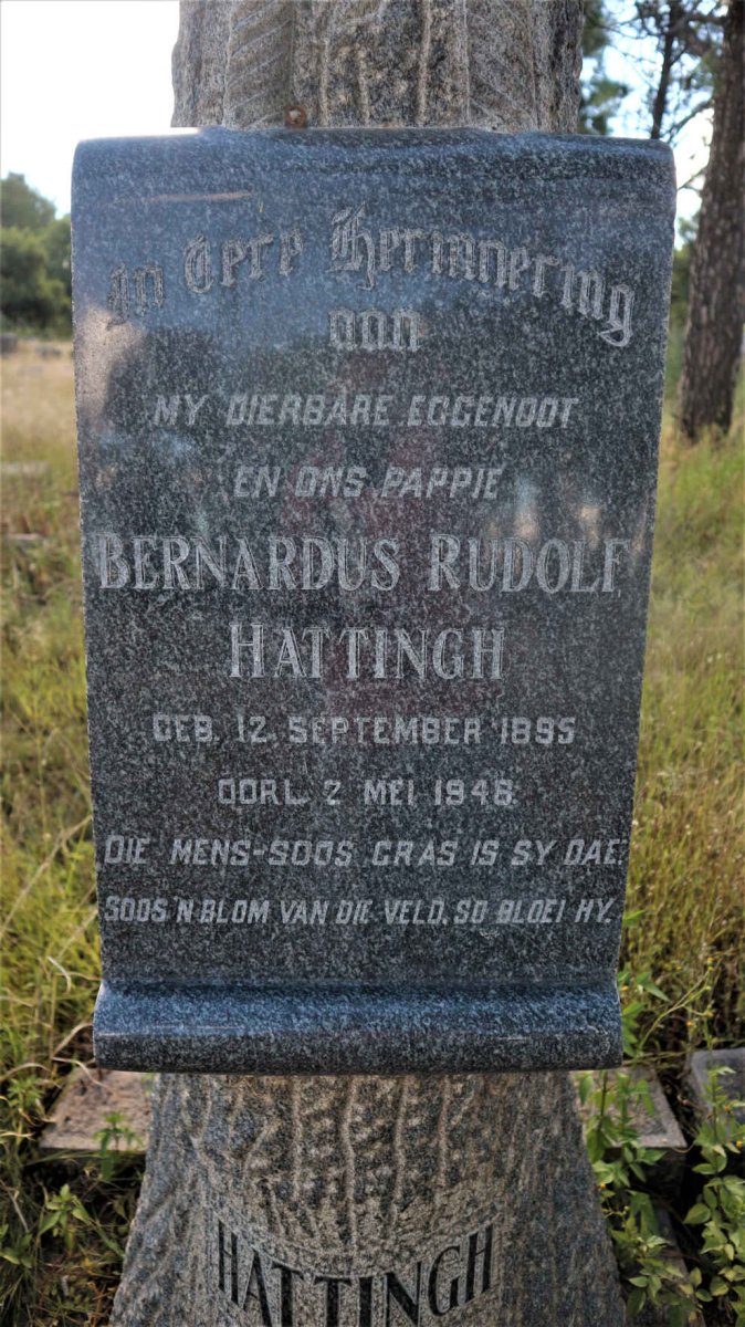 HATTINGH Bernardus Rudolf 1895-1948