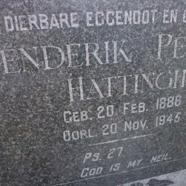 HATTINGH Henderik Petrus 1886-1945