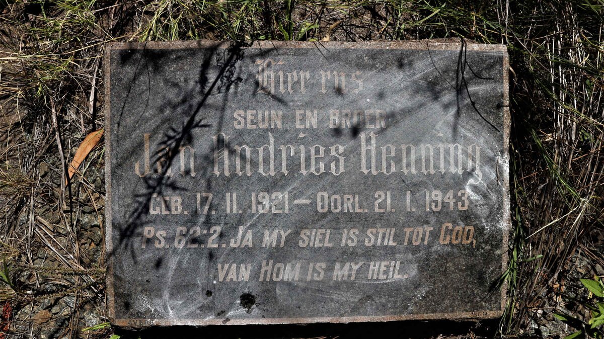 HENNING Jan Andries 1921-1943