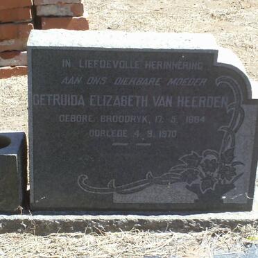 HEERDEN Gertruida Elizabeth, van geb BROODRYK 1884-1970