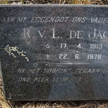 JAGER R.v.L., de 1913-1978