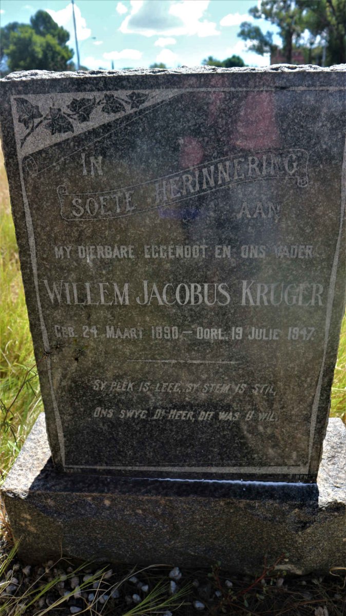 KRUGER Willem Jacobus 1890-1947