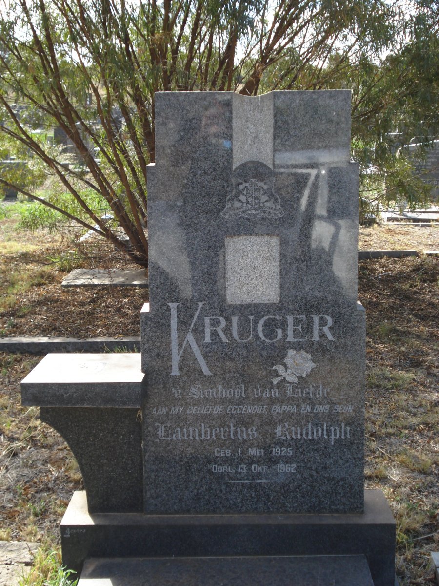 KRUGER Lambertus Rudolph 1925-1962