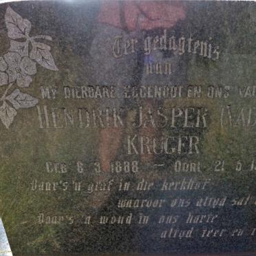 KRUGER Hendrik Jasper 1888-1953