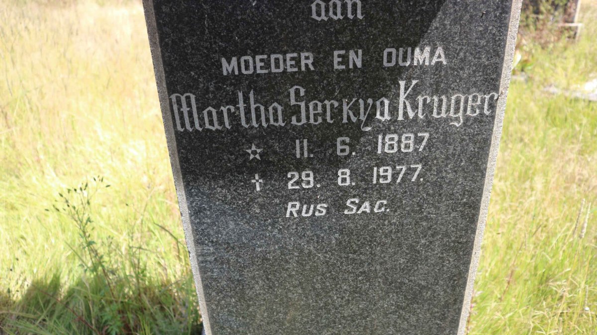 KRUGER Martha Serkya 1887-1977