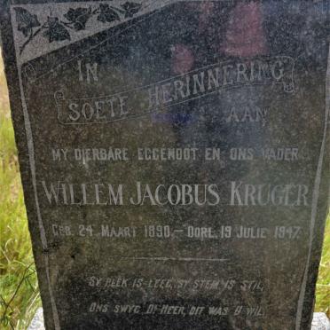 KRUGER Willem Jacobus 1890-1947