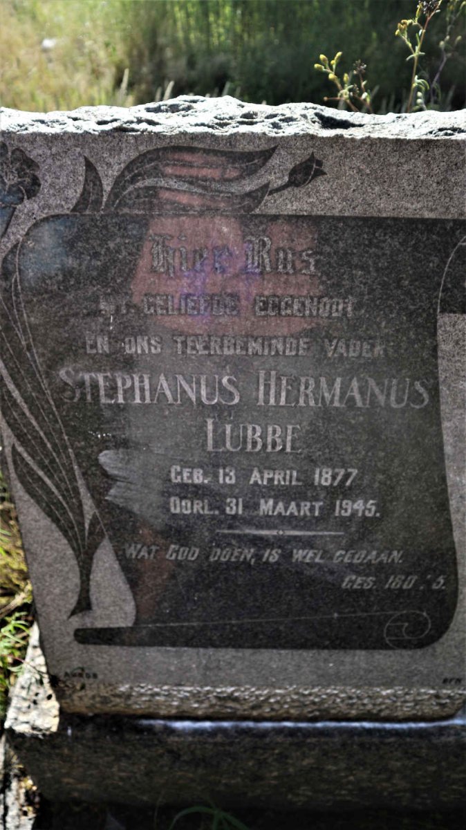 LUBBE Stephanus Hermanus 1877-1945