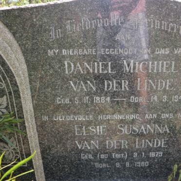 LINDE Daniel Michiel, van der 1884-1943 &amp; Elsie Susanna DU TOIT 1879-1960