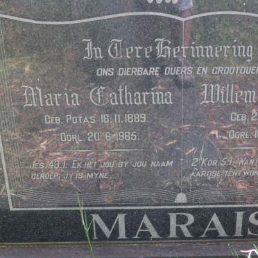 MARAIS Willem Hendrik 1889-1968 &amp; Maria Catharina POTAS 1889-1965