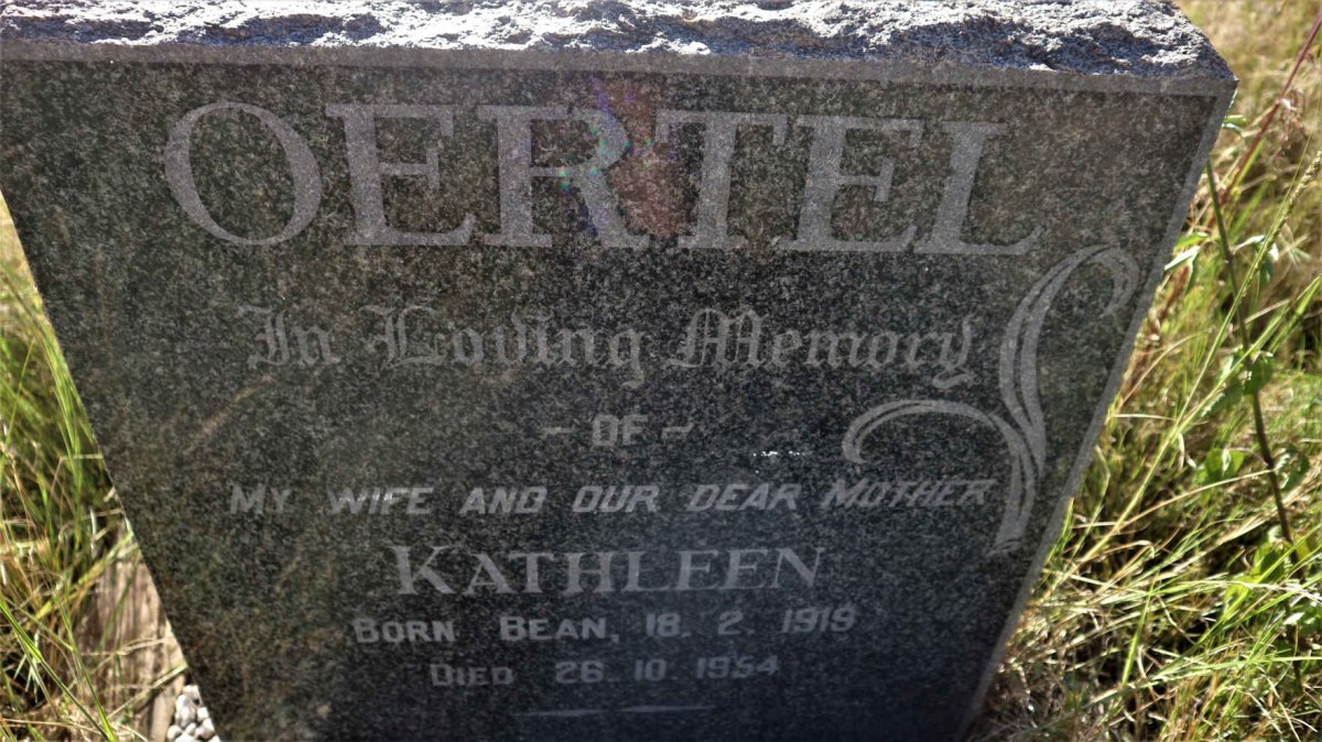 OERTEL Kathleen nee BEAN 1919-1954