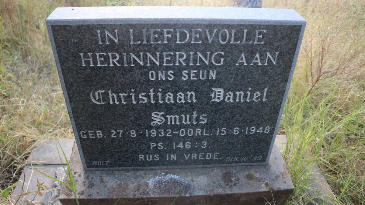 SMUTS Christiaan Daniel 1932-1948