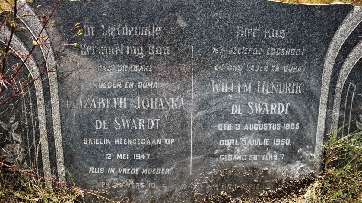 SWARDT Willem Hendrik, de 1895-1950 &amp; Elizabeth Johanna -1947