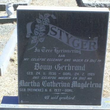 STYGER Douw Gerbrand 1936-1989 &amp; Martha Catherina Magdelena REYNEKE 1937-