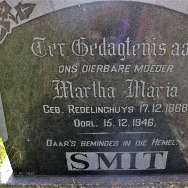 SMIT Martha Maria nee REDELINGHUYS 1868-1946
