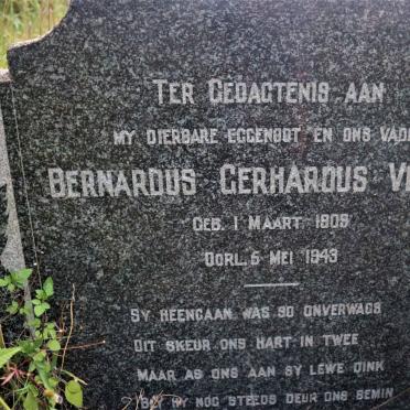 VENTER Bernardus Gerhardus 1909-1943