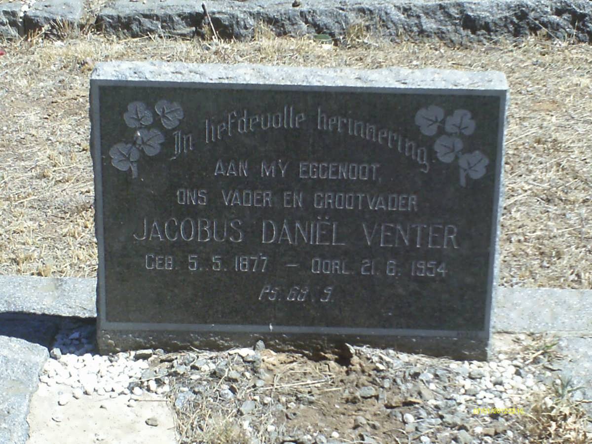 VENTER Jacobus Daniël 1877-1954