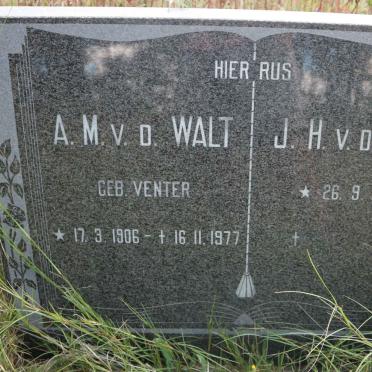 WALT J.H., v.d. 1904- &amp; A.M. VENTER 1906-1977