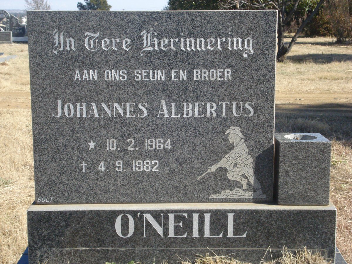 O’NEILL Johannes Albertus 1964-1982