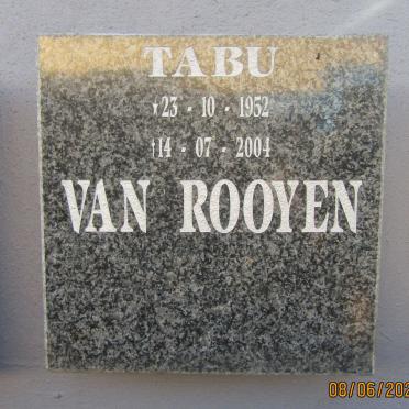 ROOYEN Tabu, van 1952-2004