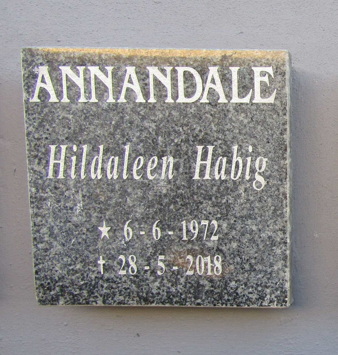 ANNANDALE Hildaleen Habig 1972-2018