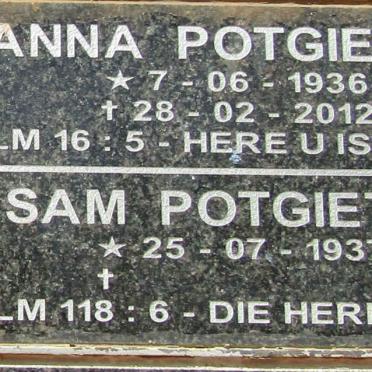 POTGIETER Sam 1937- & Anna 1936-2012
