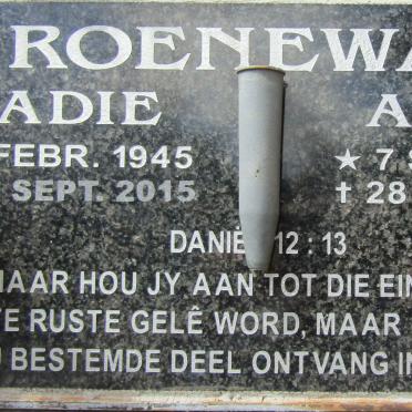 GROENEWALD Radie 1945-2015 & Anna 1938-2014