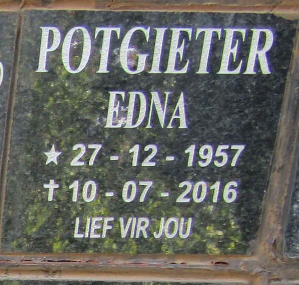 POTGIETER Edna 1957-2016