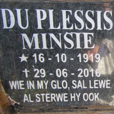 PLESSIS Minsie, du 1919-2016